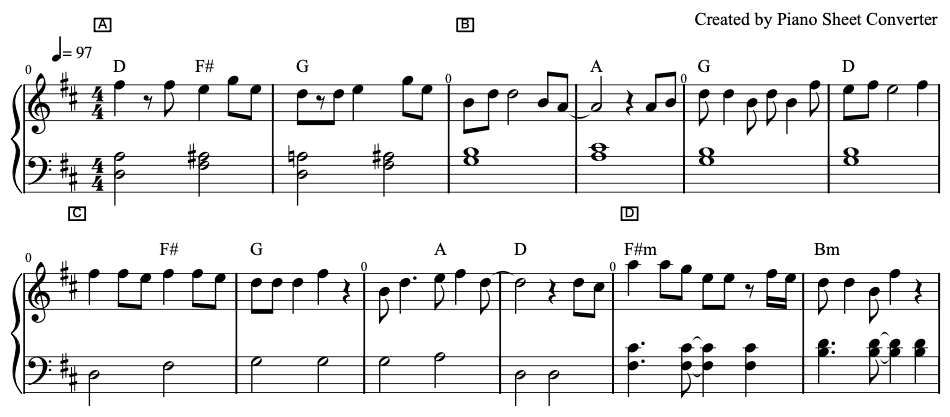 PianoSheetConverter例